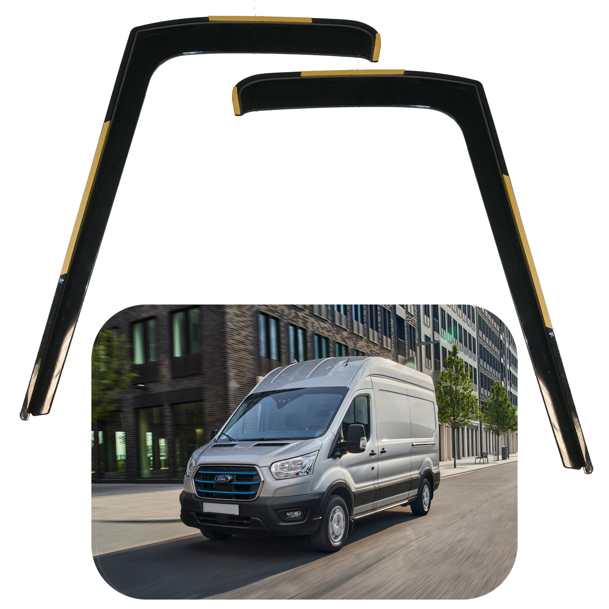 Owiewki do samochodu (wkładane do uszczelki) - FORD Transit od 2014-2024 VehPart