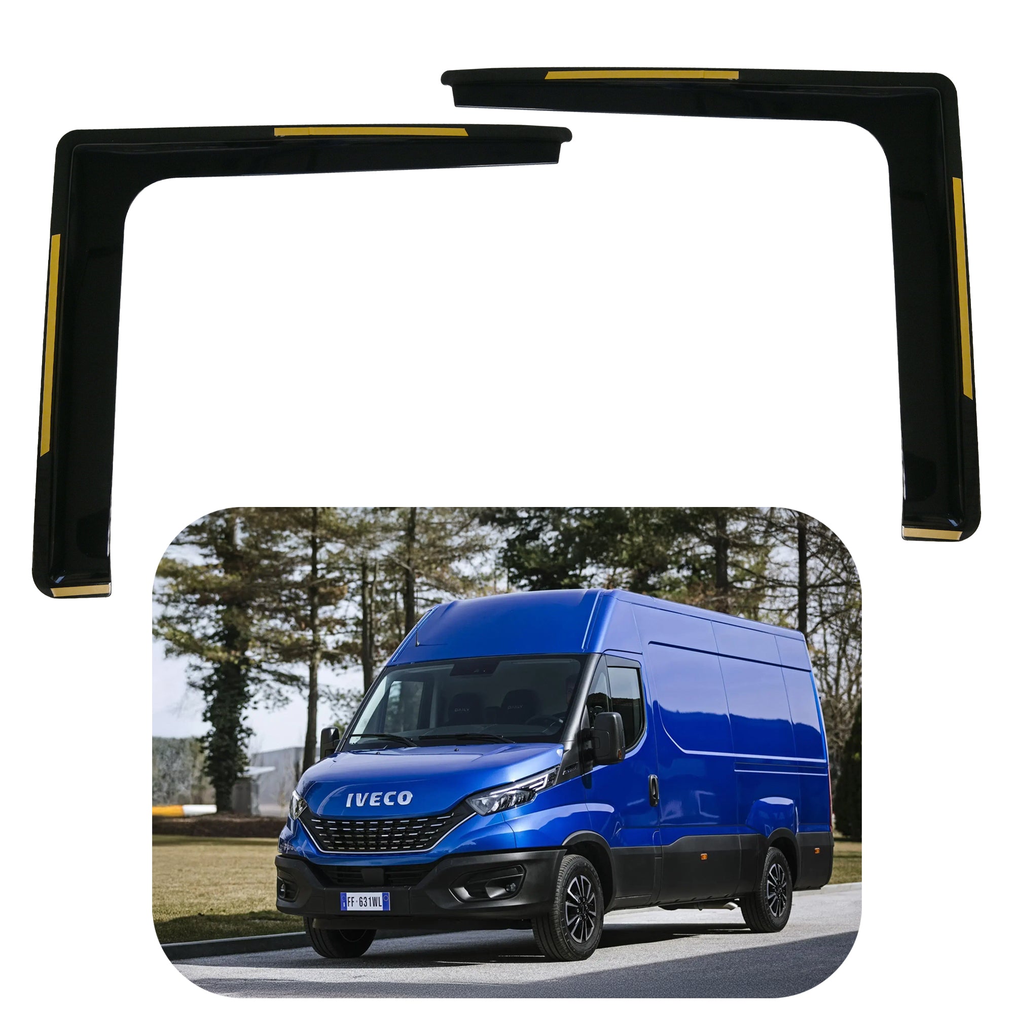 Owiewki do samochodu (wkładane do uszczelki) - Iveco Daily od 2015 VehPart